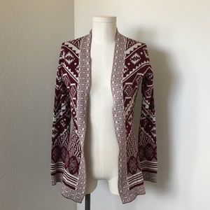 Boho Maroon Southwest Sweater (Small)
